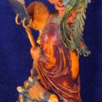 Angled View of Antique Ivory Statue