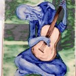 Blue Guitarist Picasso Tribute