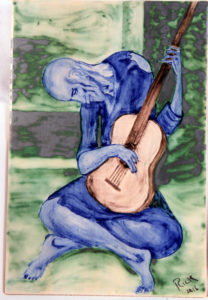 Blue Guitarist Picasso Tribute